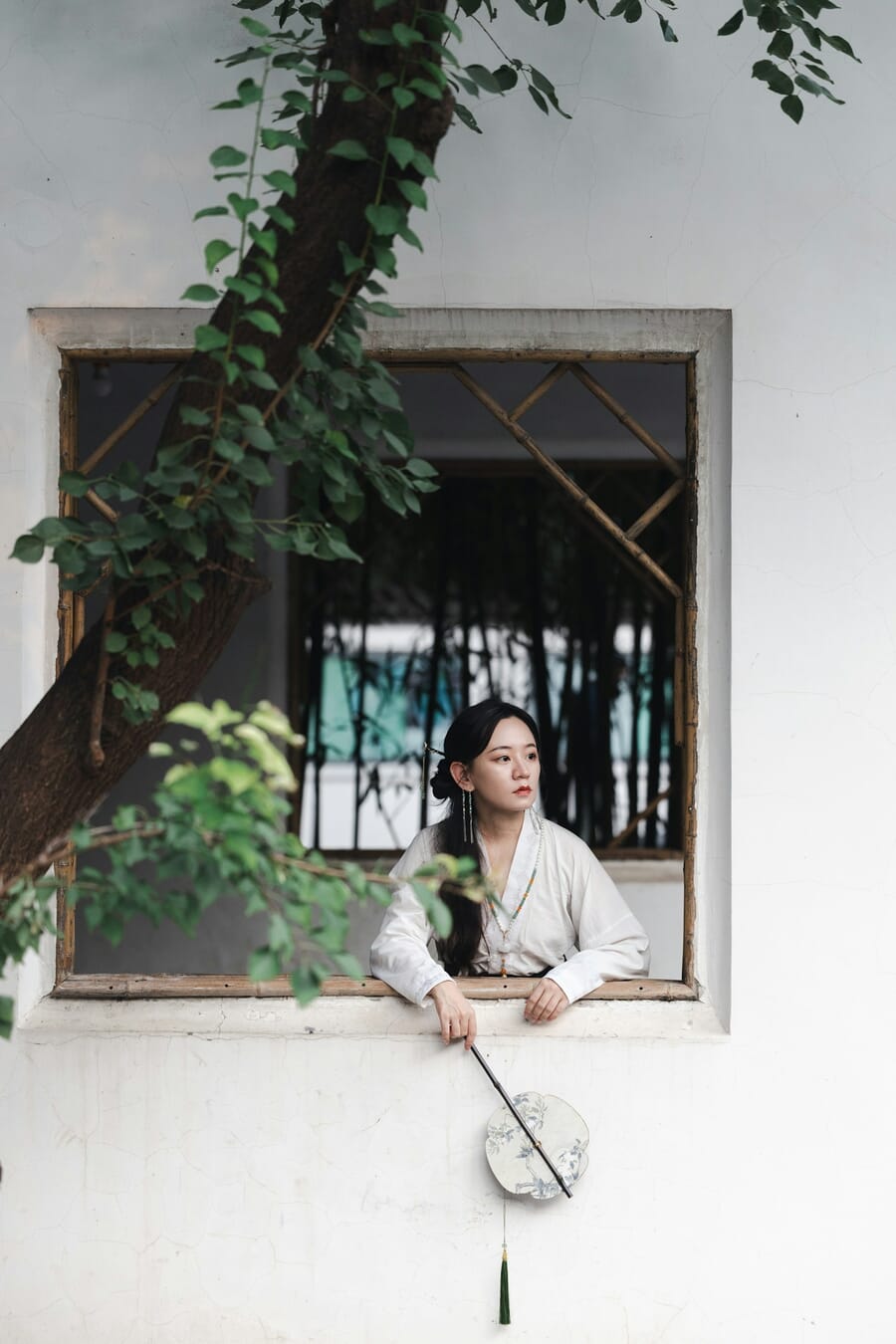 Portrait near a large window with soft wrapping natural light