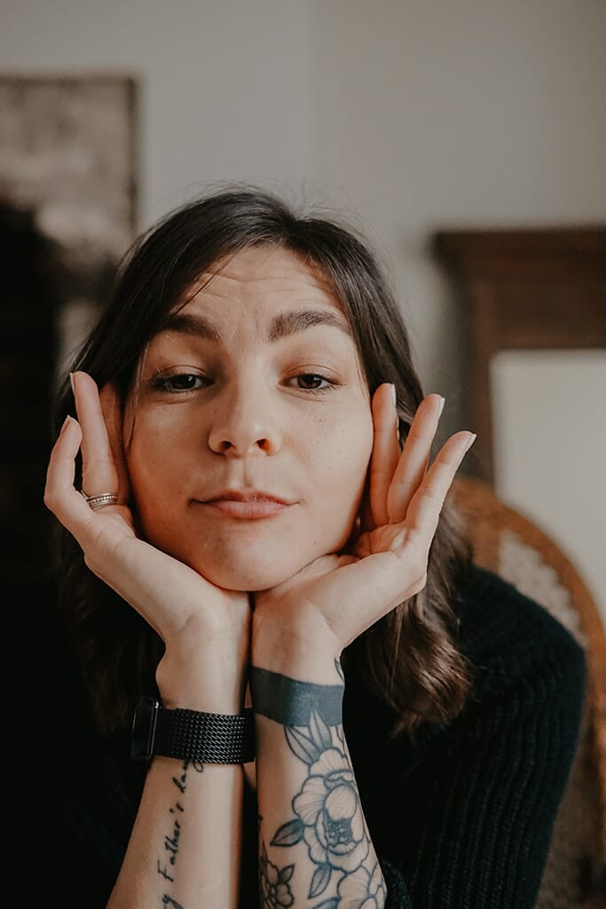 Self-portrait person looking at the camera