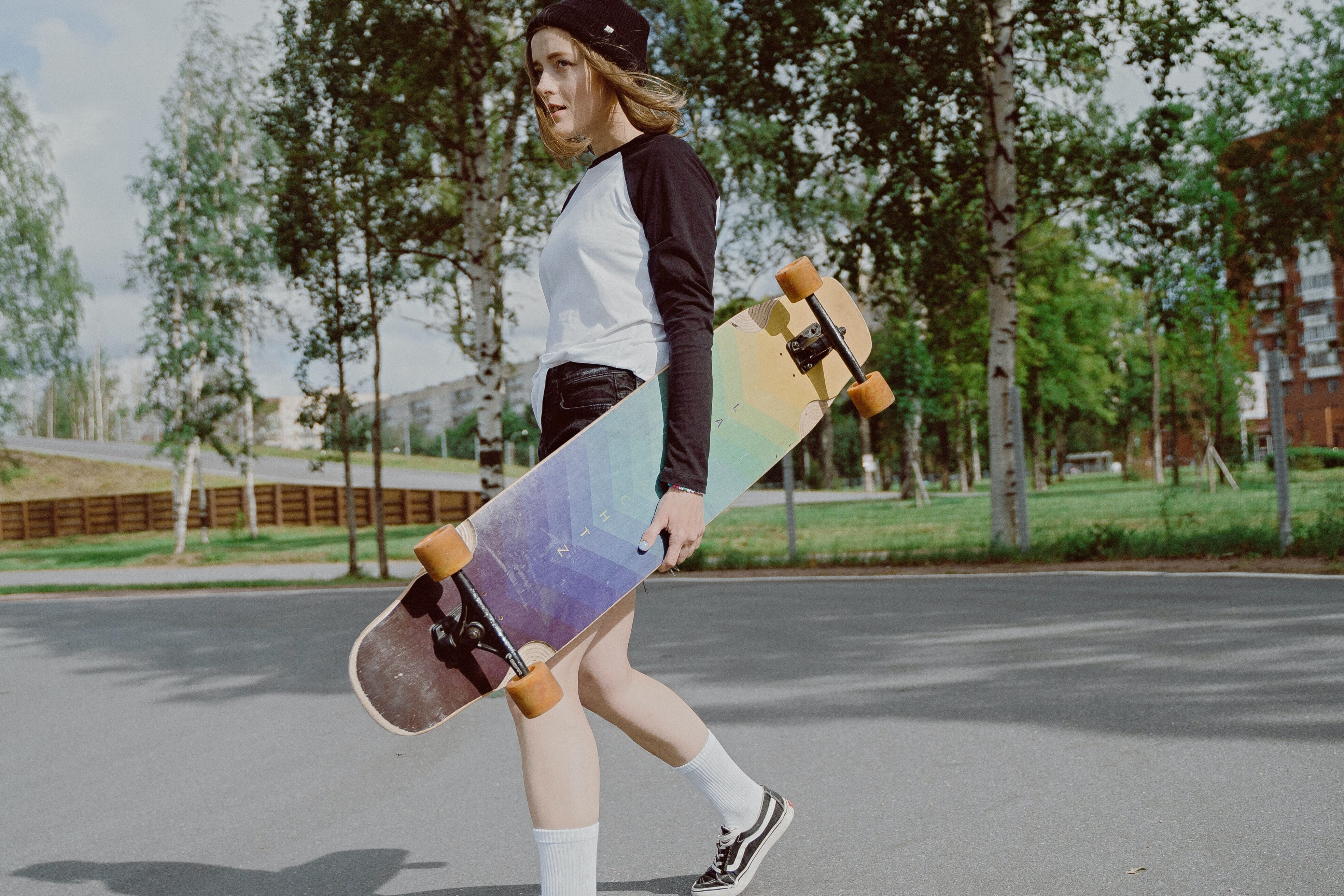 Looking good with that skateboard.
