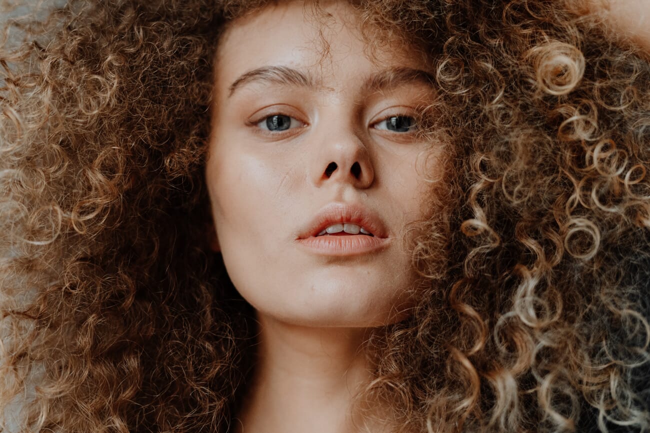 Natural beauty portrait with minimal makeup and soft lighting