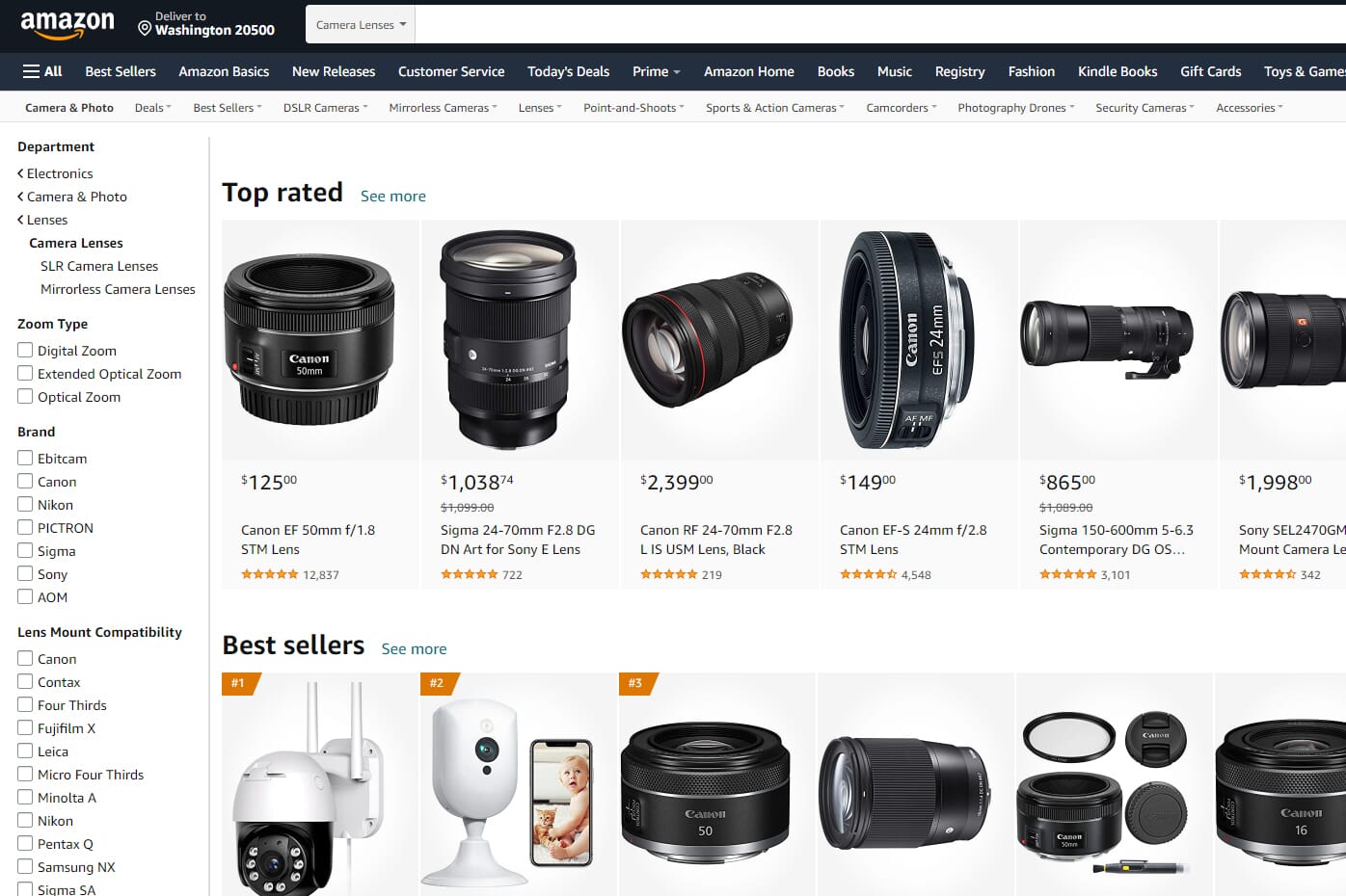 Amazon is a great source of used and refurbished lenses