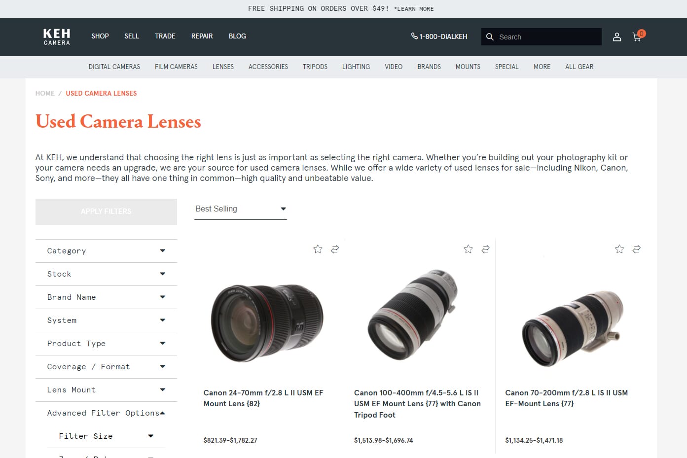 used camera website