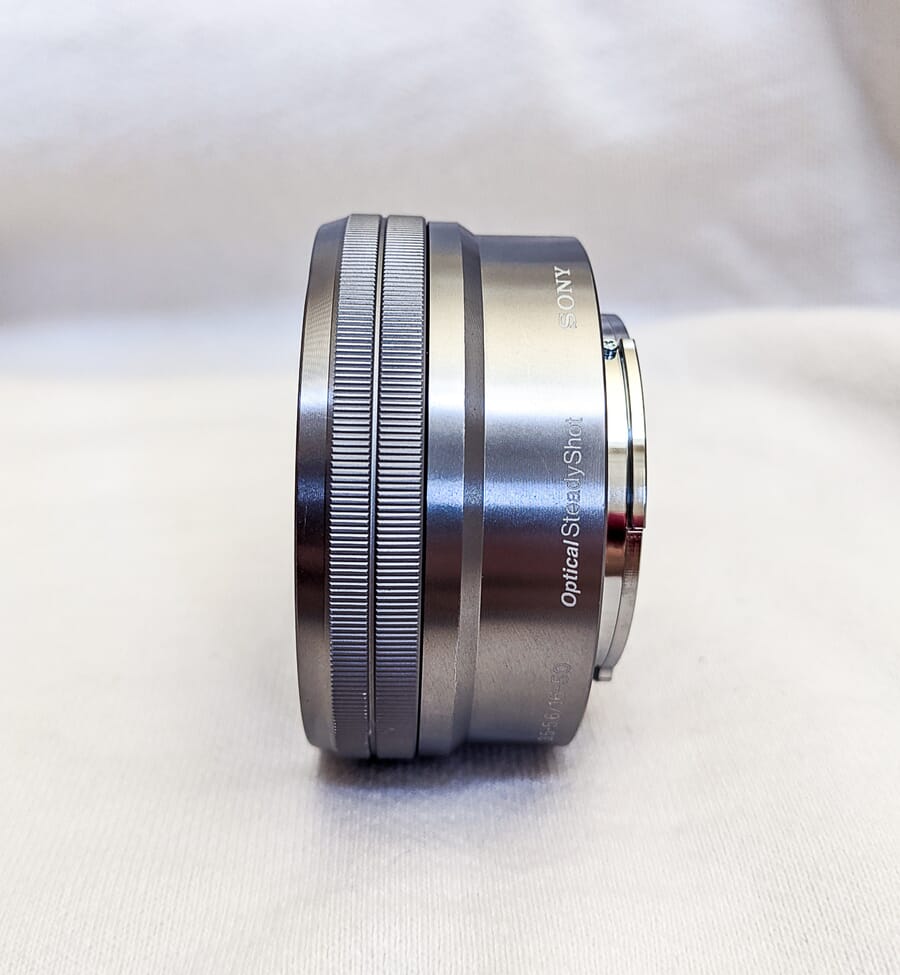The 16-50mm focal range spans wide-angle (16mm) through standard (25mm) to short telephoto (50mm) — a versatile but not spectacular span