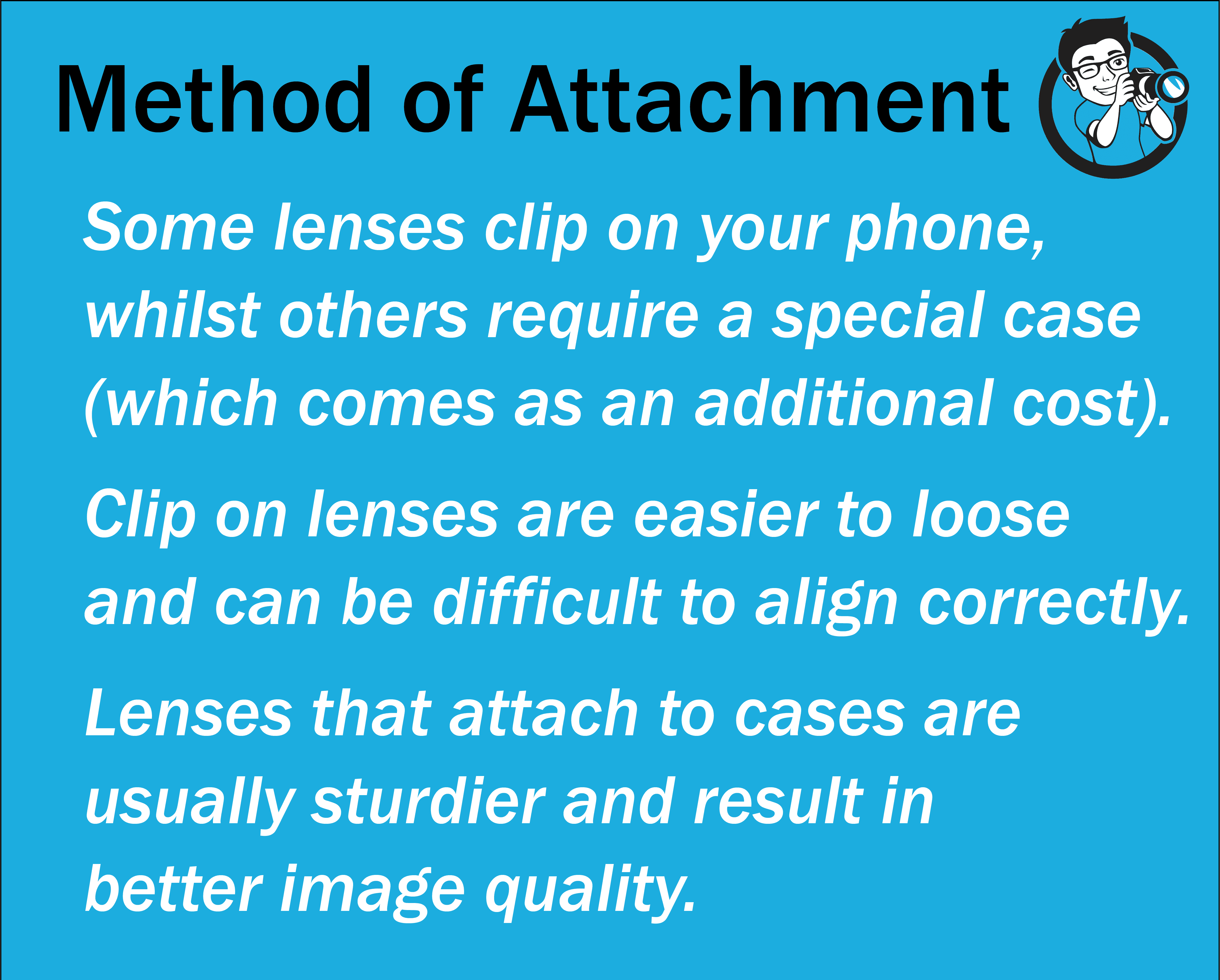 iPhone macro lens attachment methods differ