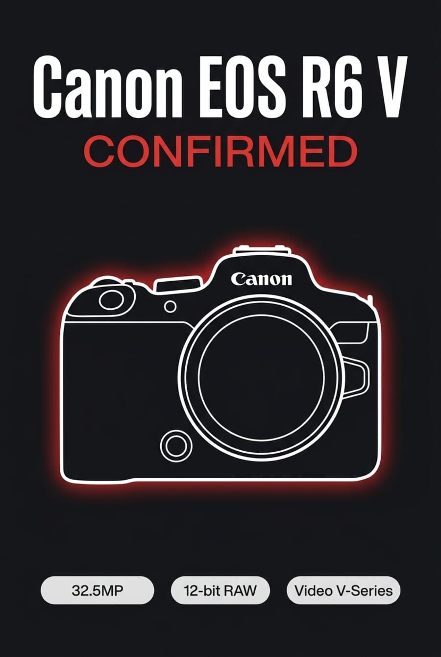 Canon EOS R6 V confirmed — 32.5MP, 12-bit RAW, V-Series video body