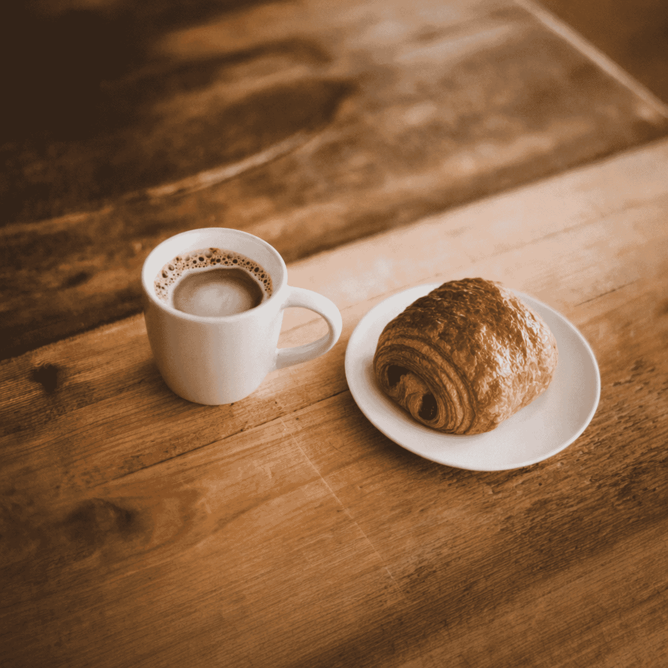 Coffee and croissant on plate, OpenAI gpt-image-2 output