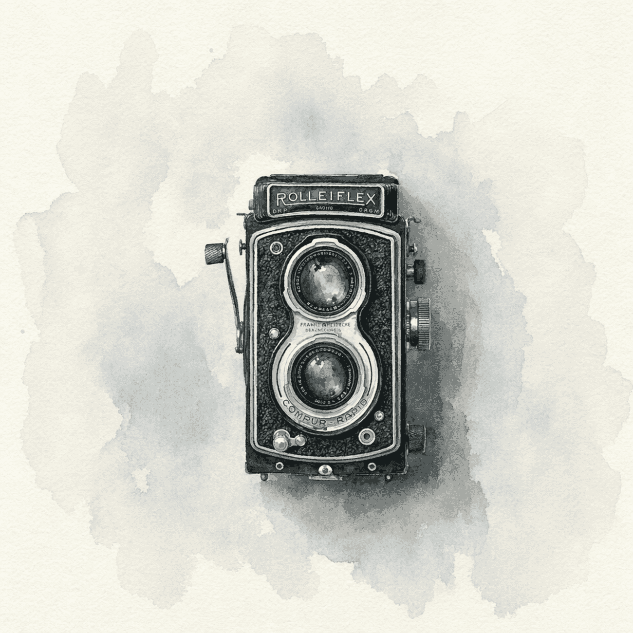 Watercolor treatment of the Rolleiflex by gpt-image-2