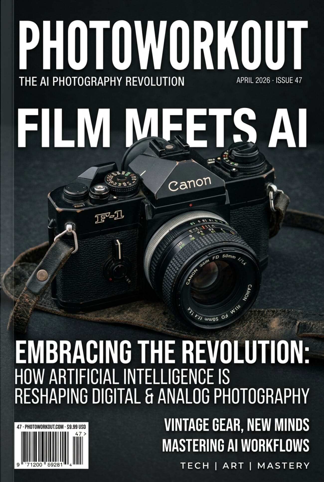 Gemini magazine cover with Leica M3 body and over-delivered coverlines