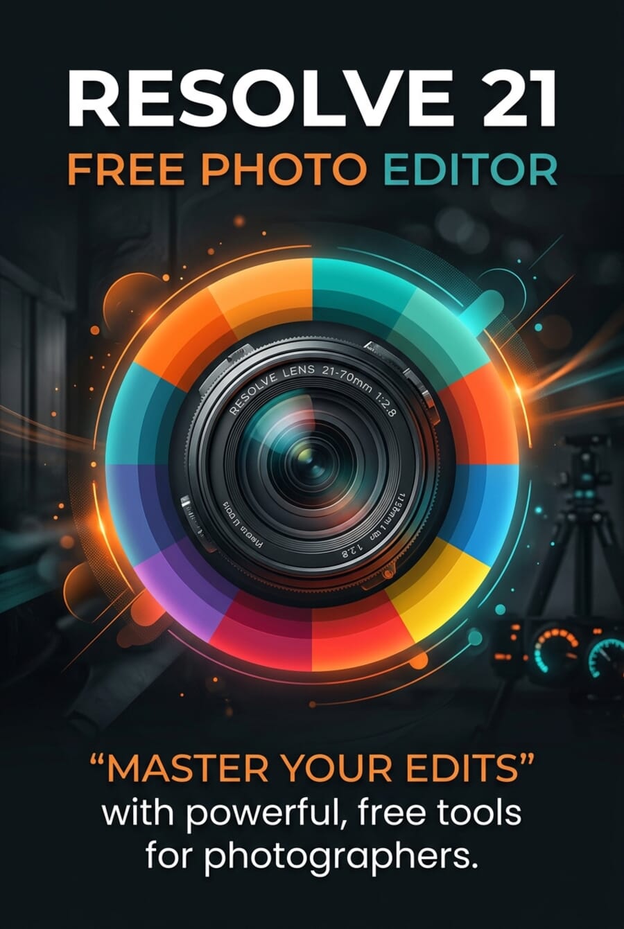 DaVinci Resolve 21 free photo editor vertical graphic