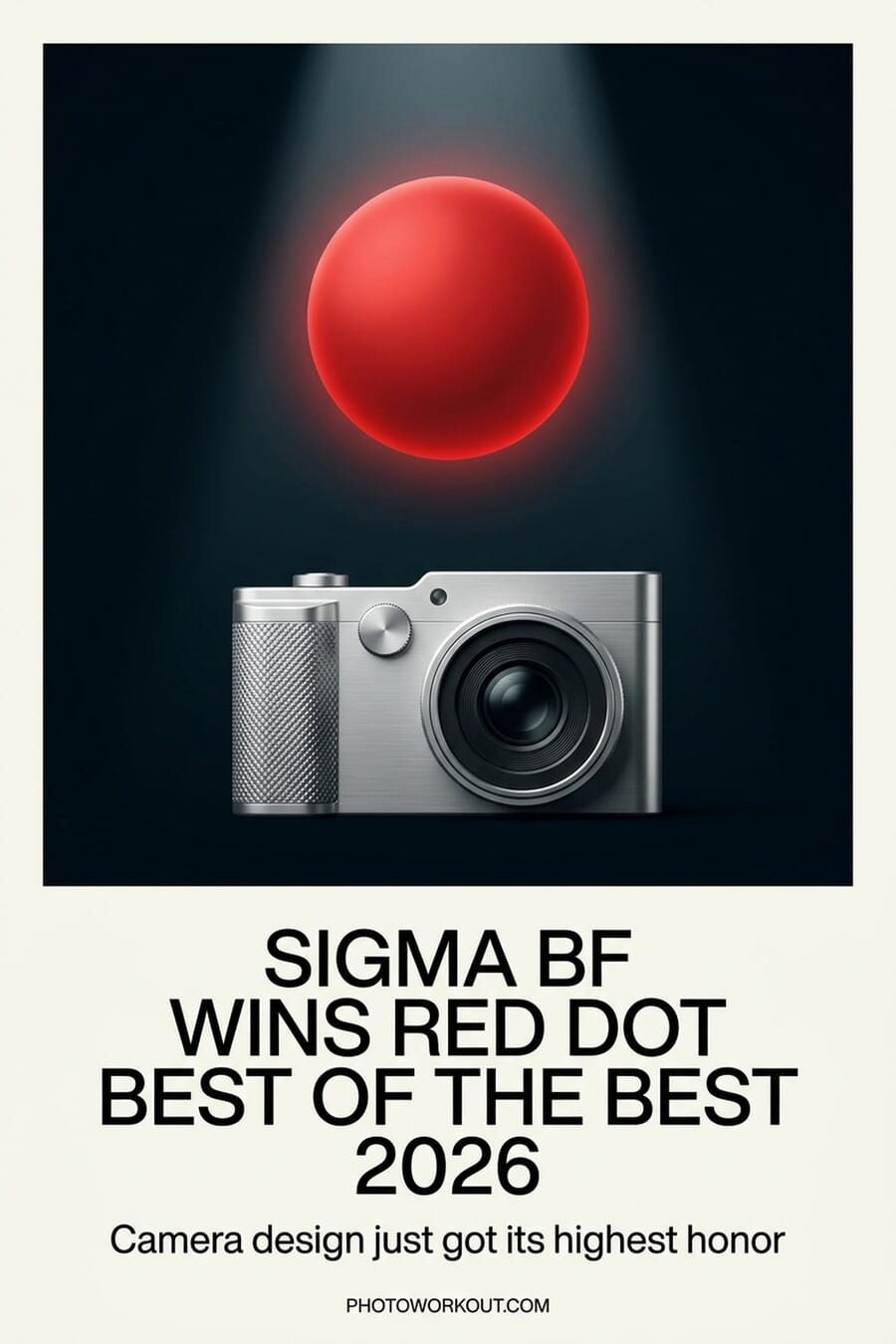 Sigma BF wins Red Dot Best of the Best 2026 — Pinterest pin