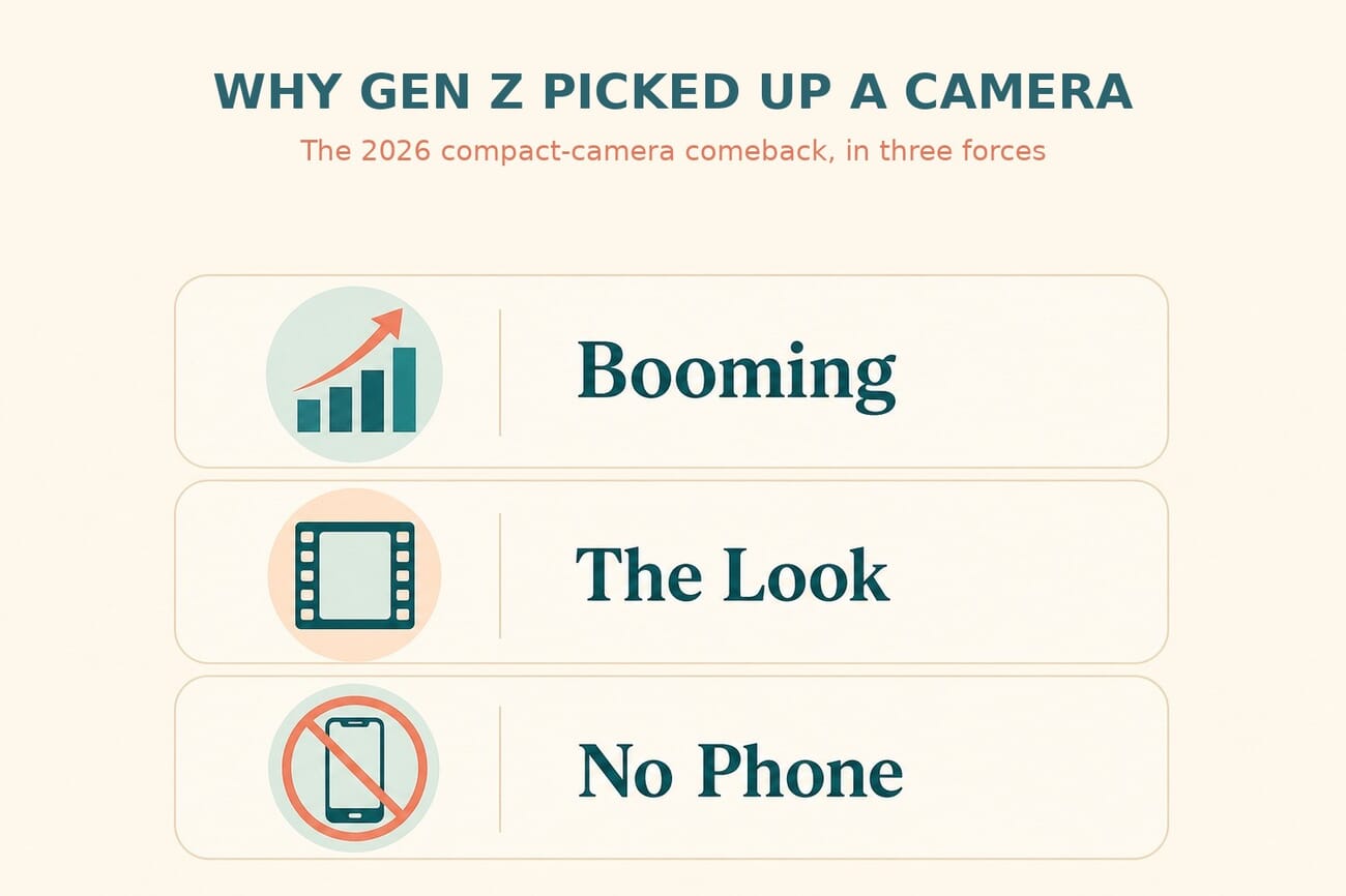 Infographic: the compact-camera boom — sales booming, the film look, and ditching the phone camera