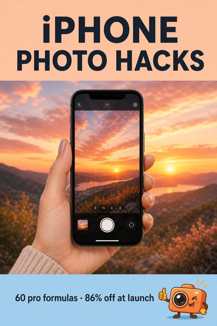 iPhone Photo Hacks — 60 pro formulas, 86% off at launch