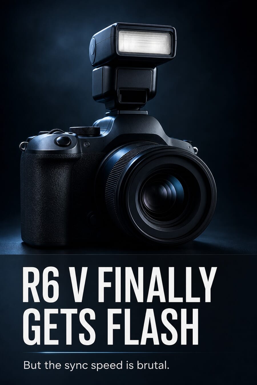 Vertical graphic: Canon R6 V finally gets flash, but the sync speed is brutal