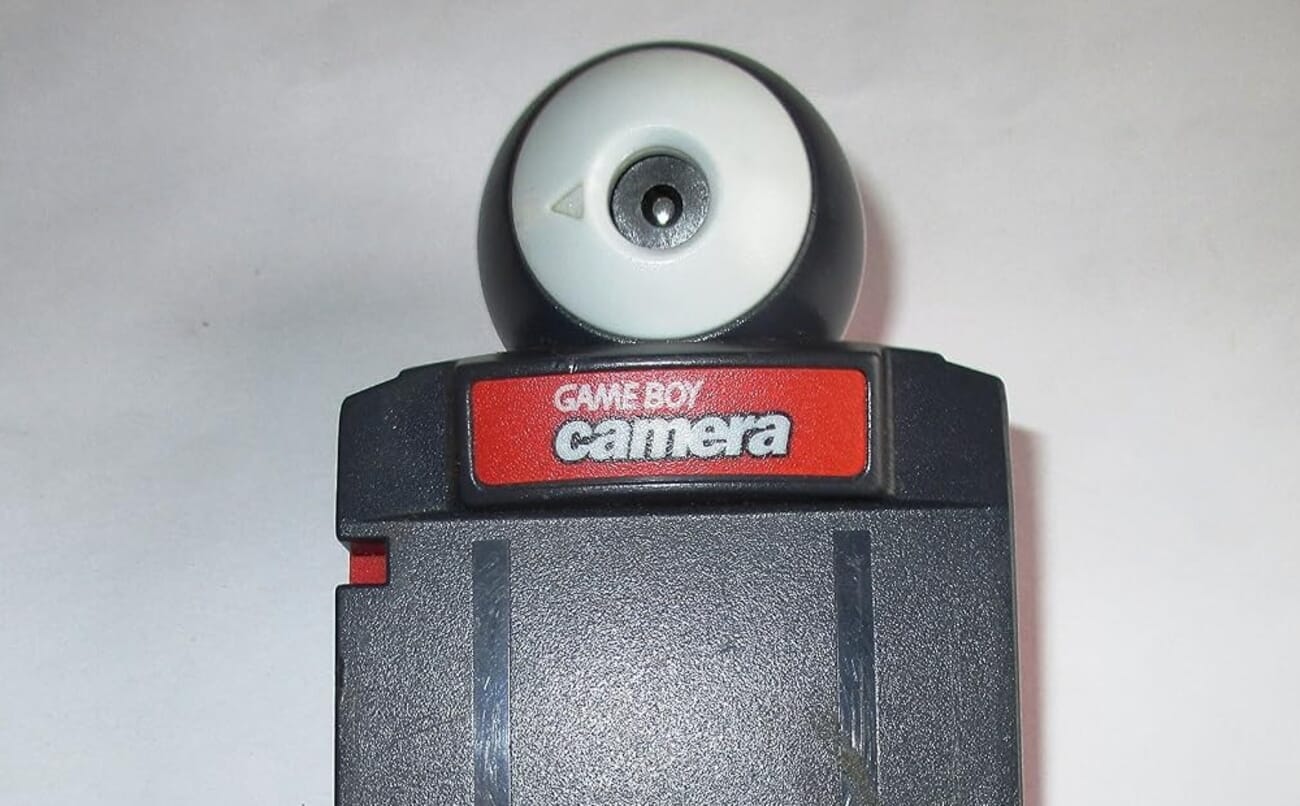 1998 Nintendo Game Boy Camera cartridge with its distinctive rotating ball lens