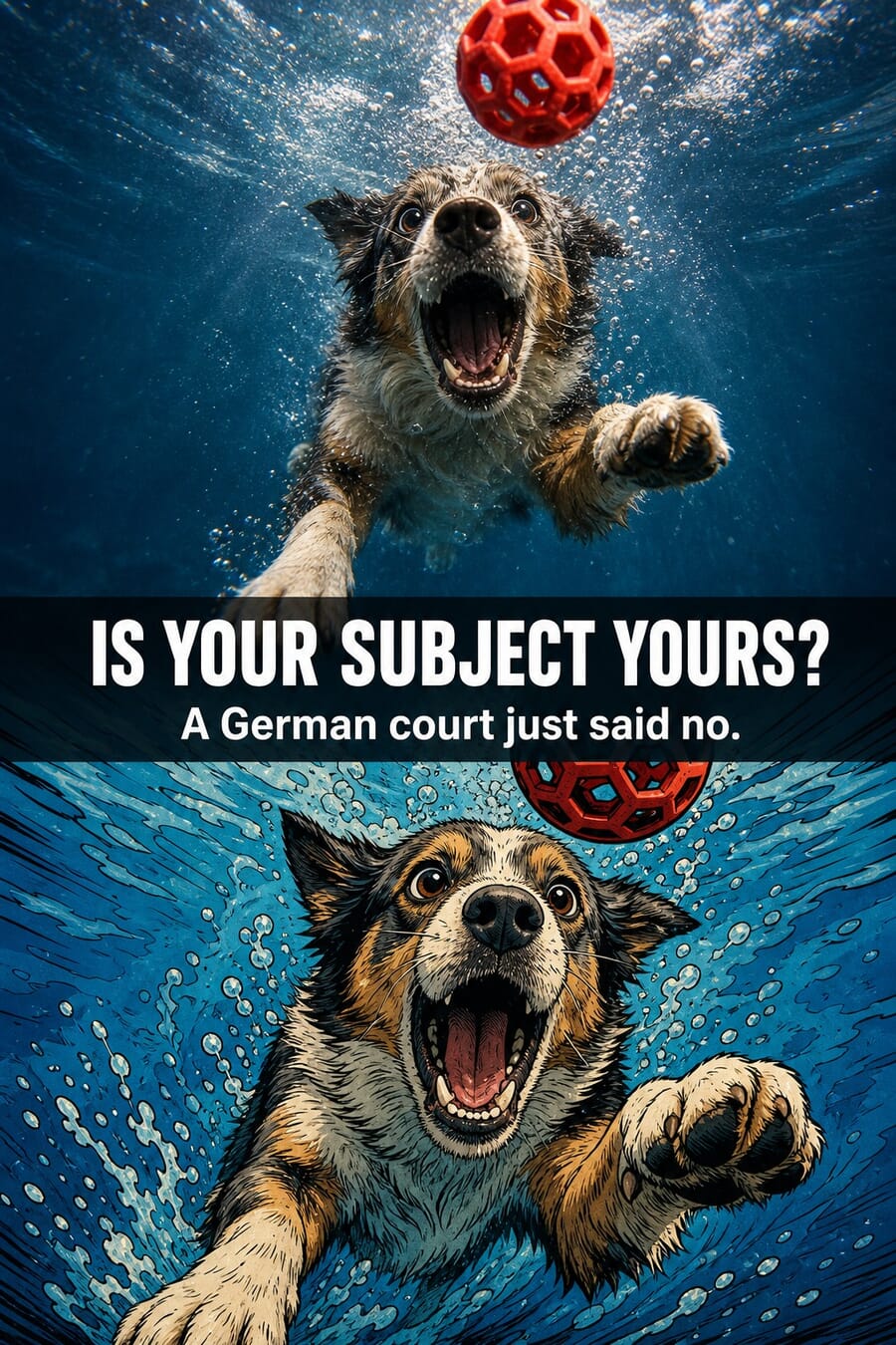 Vertical graphic: a German court ruled the subject of your photo is not yours