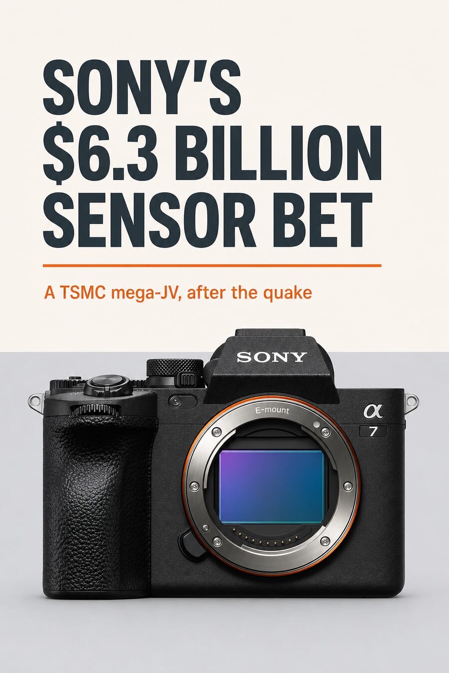 Pinterest graphic: Sony's $6.3 billion sensor bet, a TSMC mega-JV after the quake