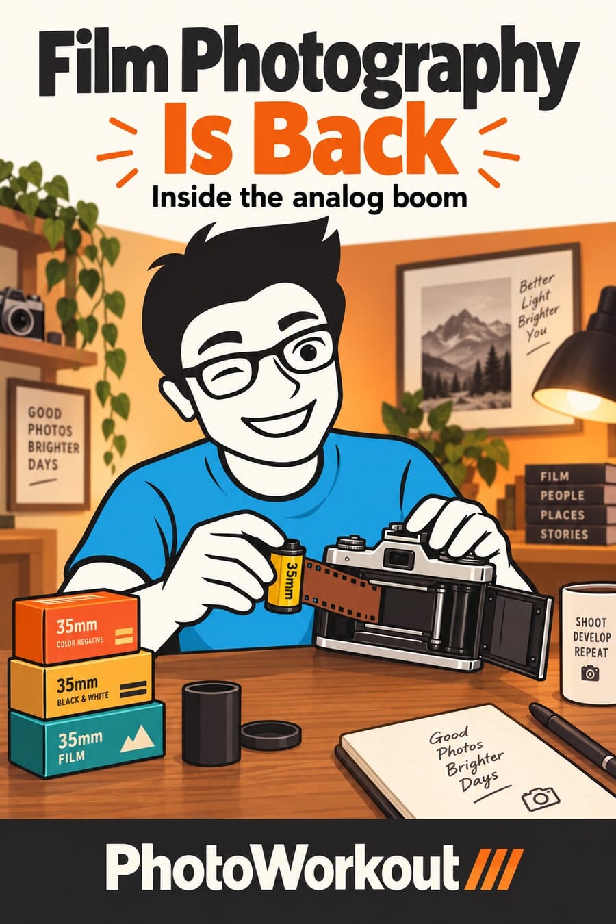Pinterest graphic: film photography is back, inside the analog boom