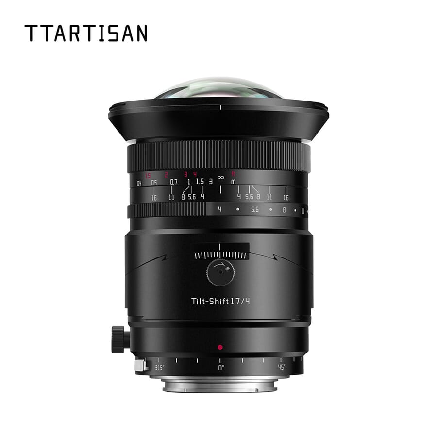 TTArtisan 17mm f/4 Tilt-Shift lens product photo