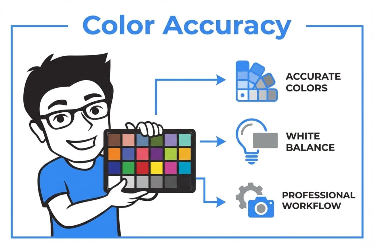 Color checker for accurate color reproduction