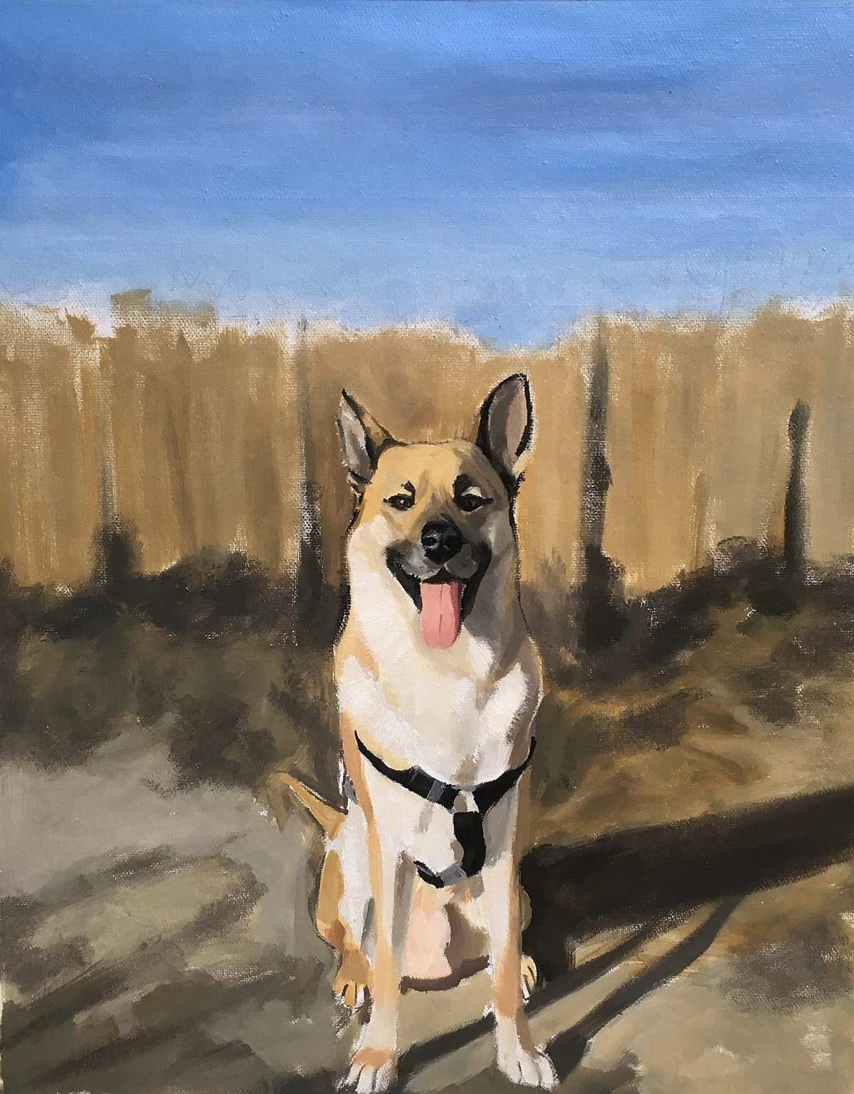 The staff at PaintYourLife sent a work in progress image to illustrate how my work was shaping up!
