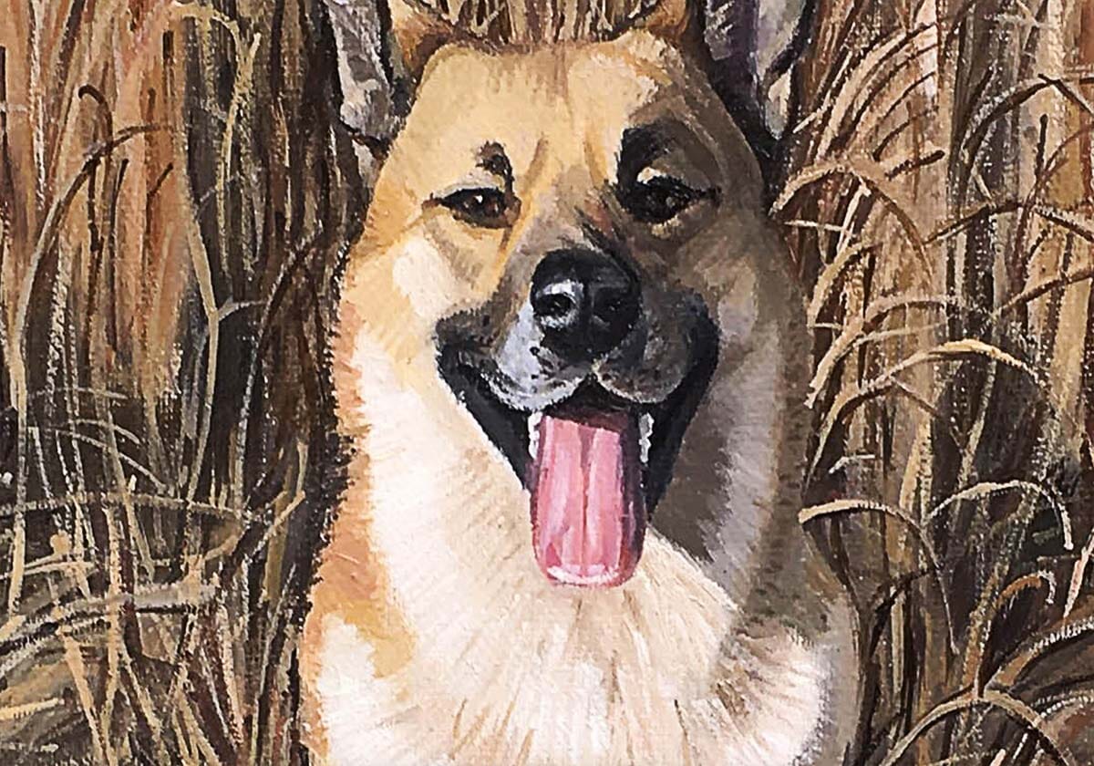 A detailed look at my brand new painting.