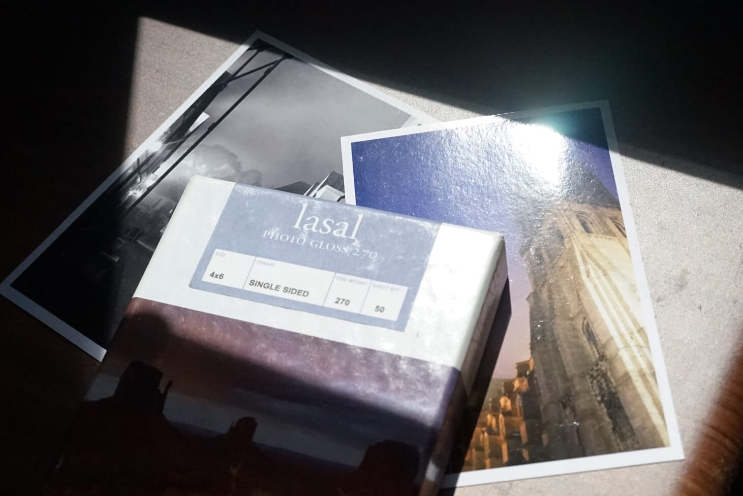a sample photo print on gloss