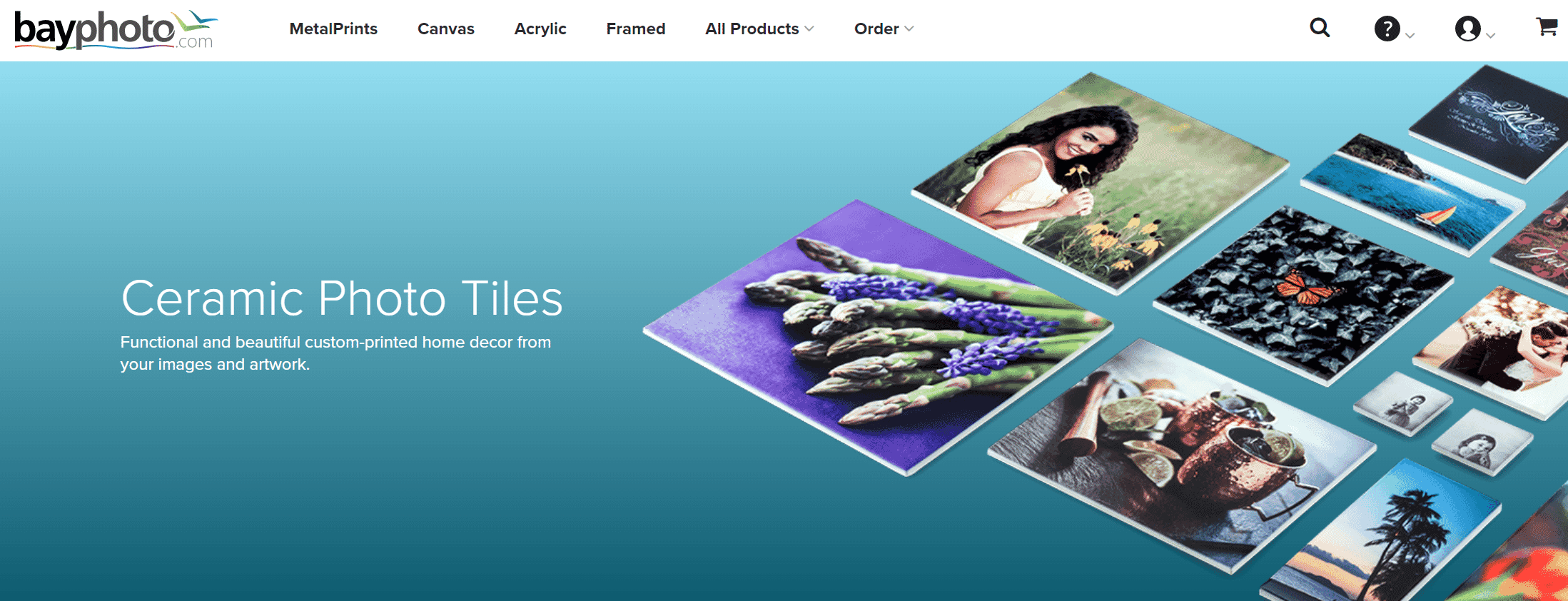 Bay Photo Lab ceramic tiles product page.