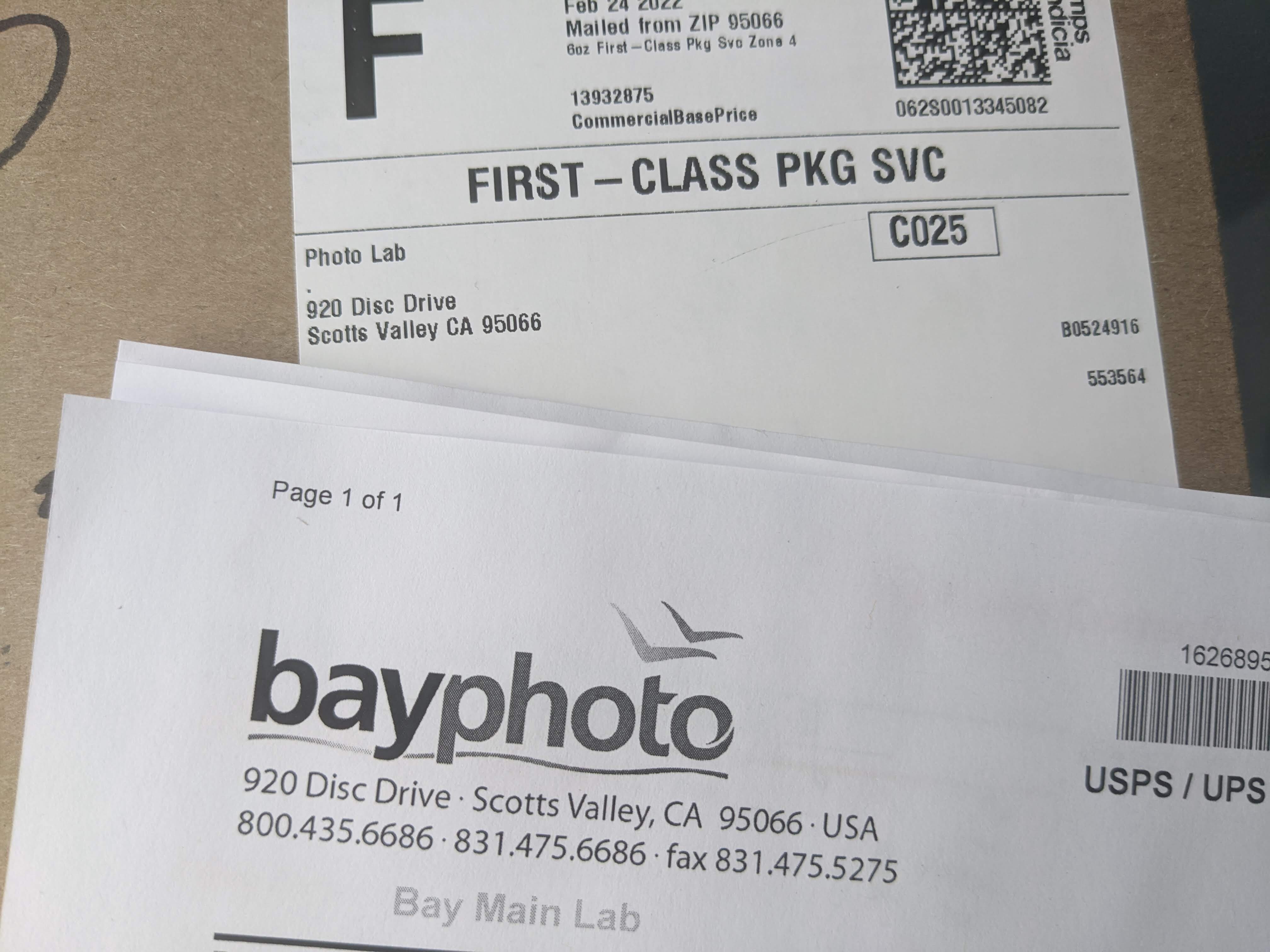 Bay Photo Lab package