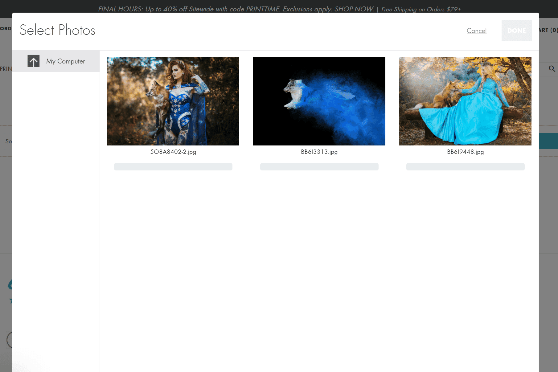 Creating a Nations Photo Lab order