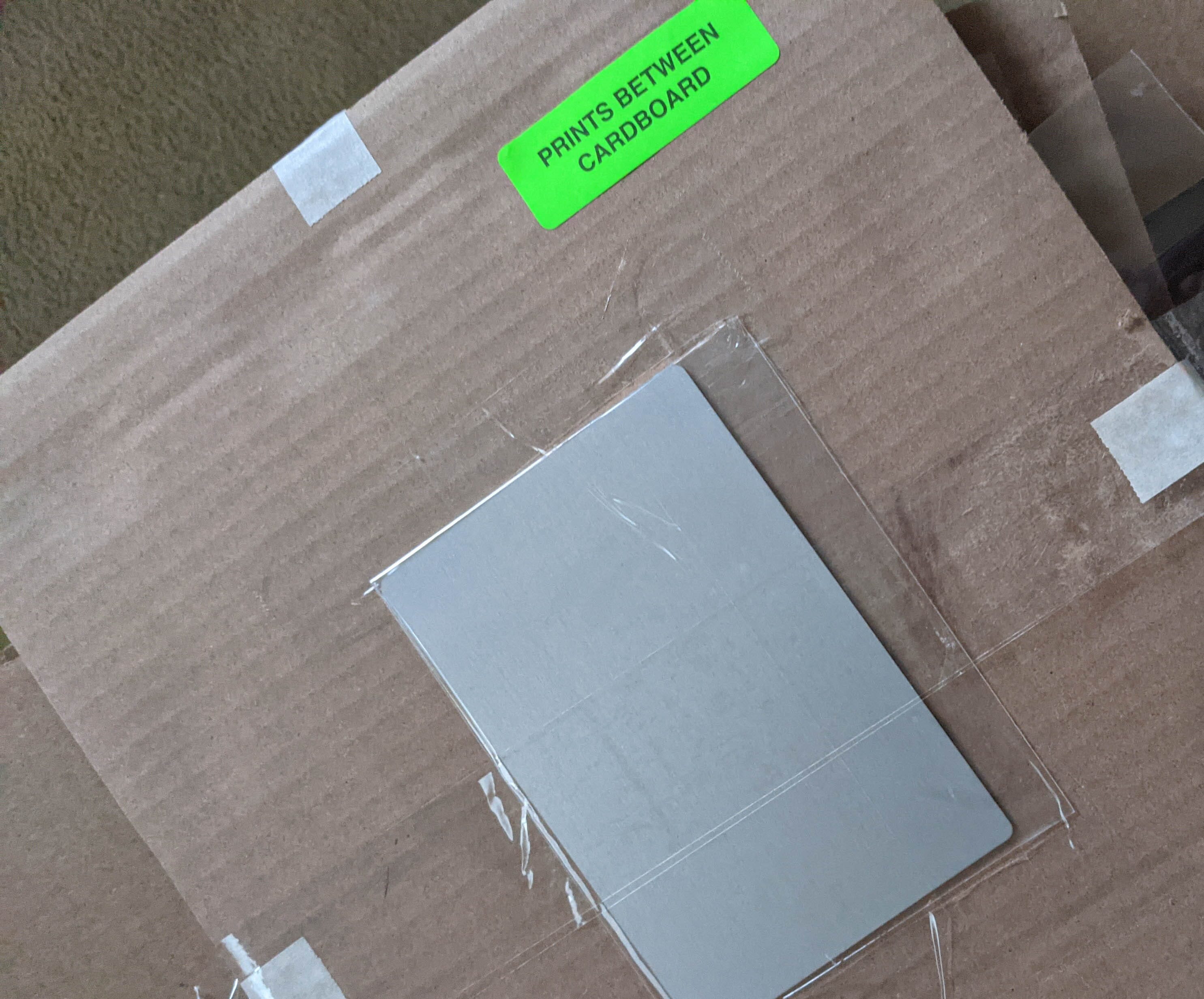 Prints enclosed label