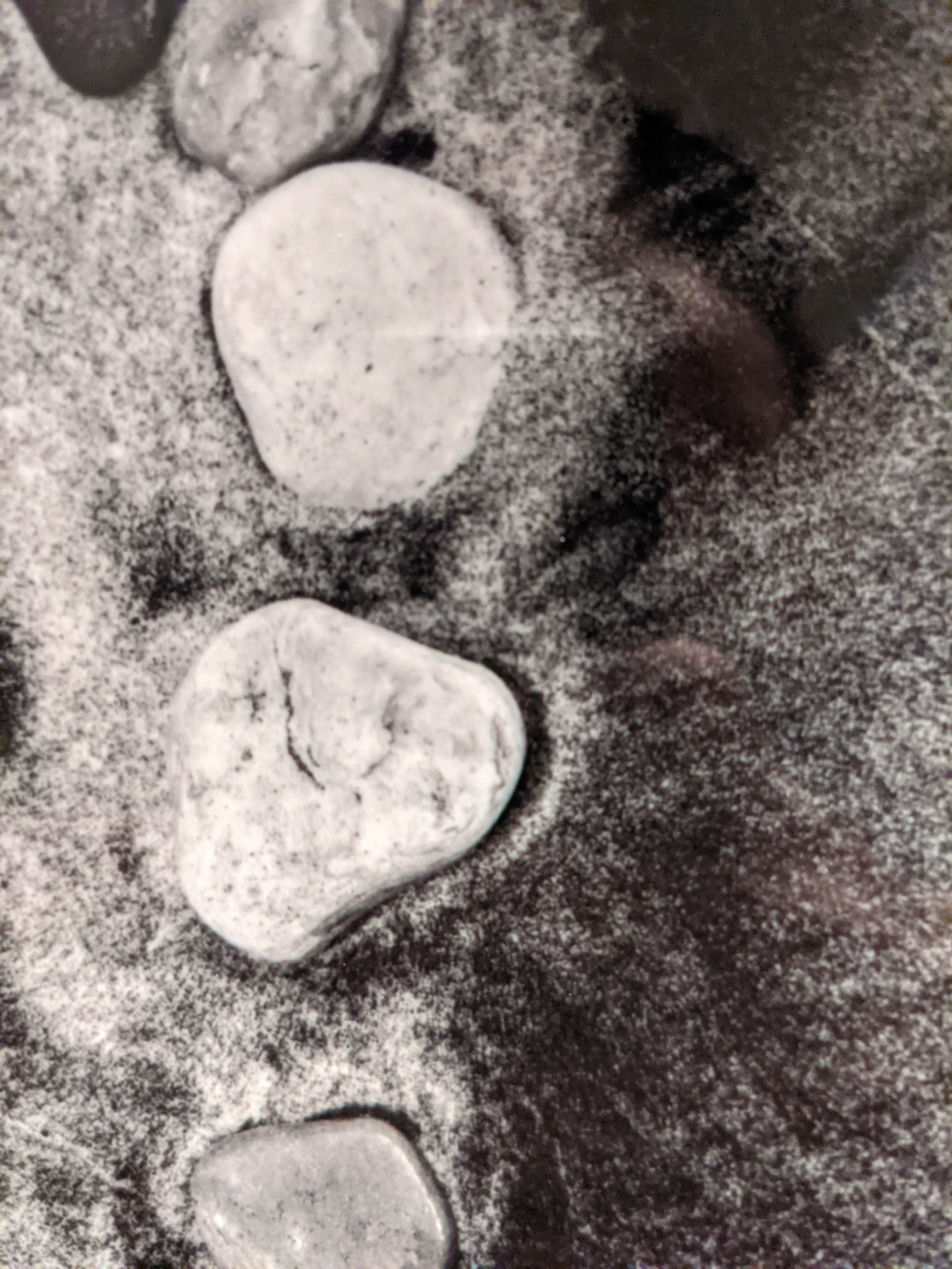 Detail in black and white metal print