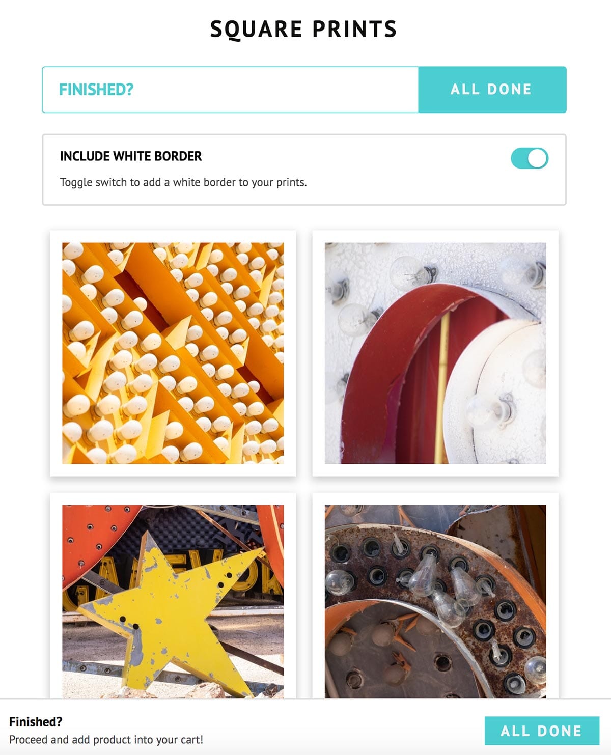 Don't expect much out of Parabo's online editing abilities. Aside from adding on a white border, there's not a whole lot that you can do through the site to modify your shots.