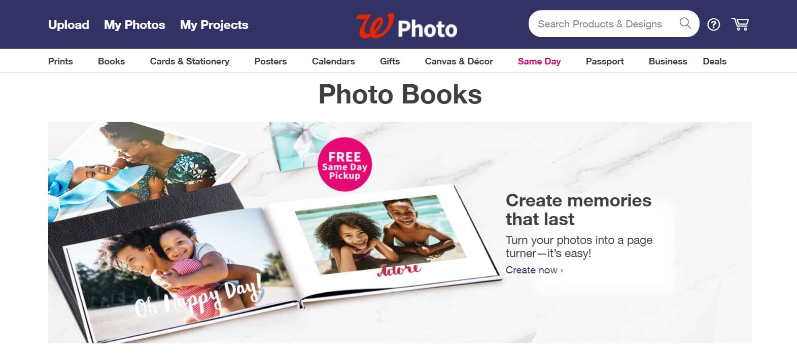 Create lasting memories with Walgreens photo books.