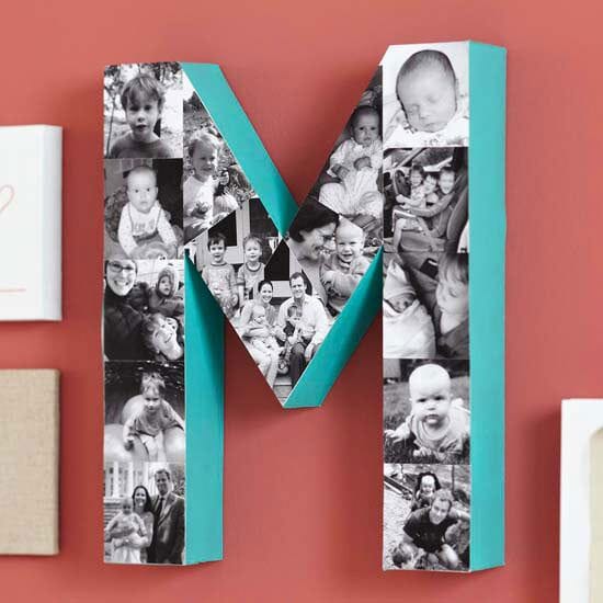 monogram photo print idea