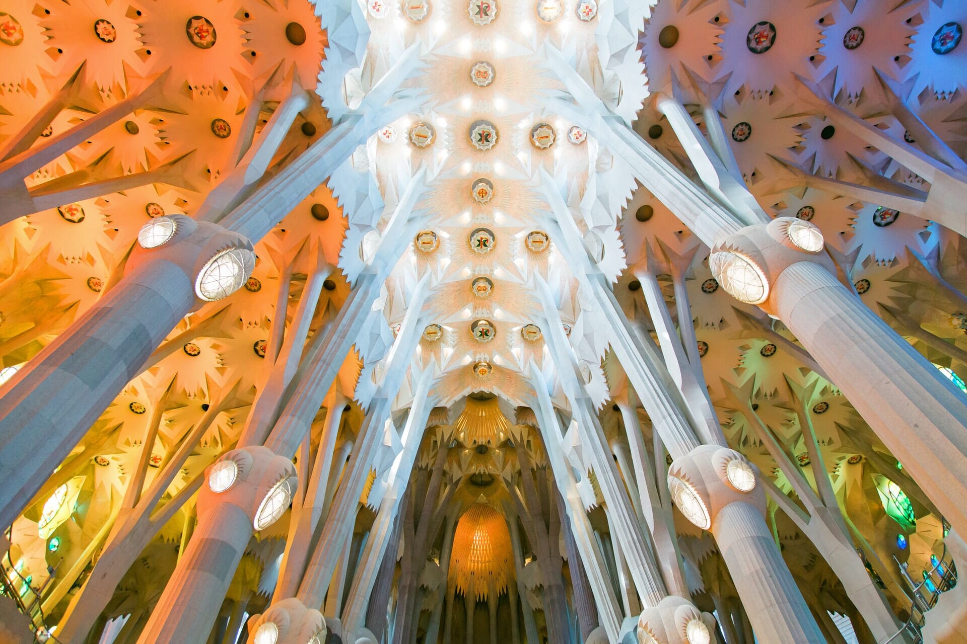 The stunning interior of La Sagrada Familia