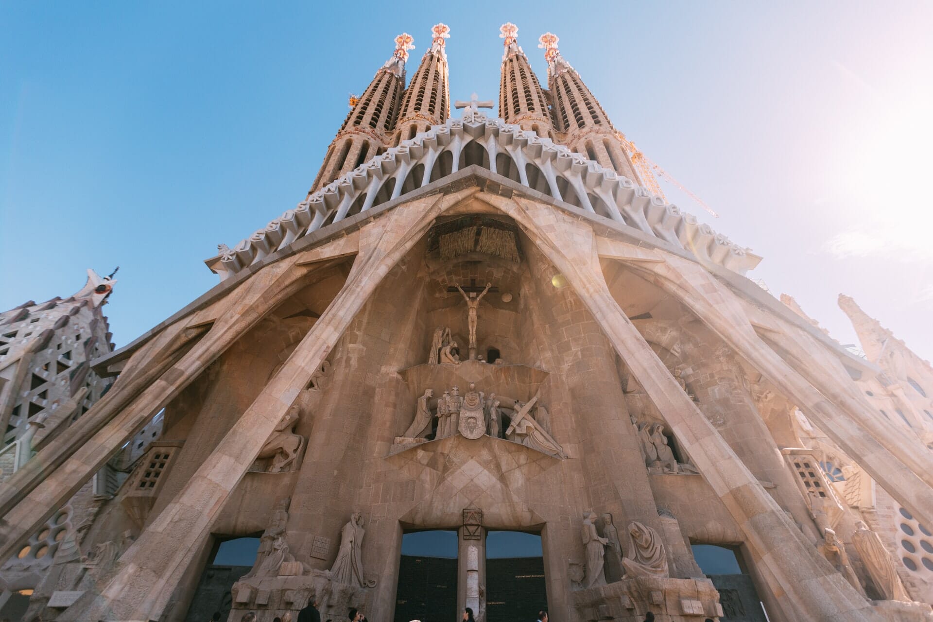The facade of La Sagrada Familia