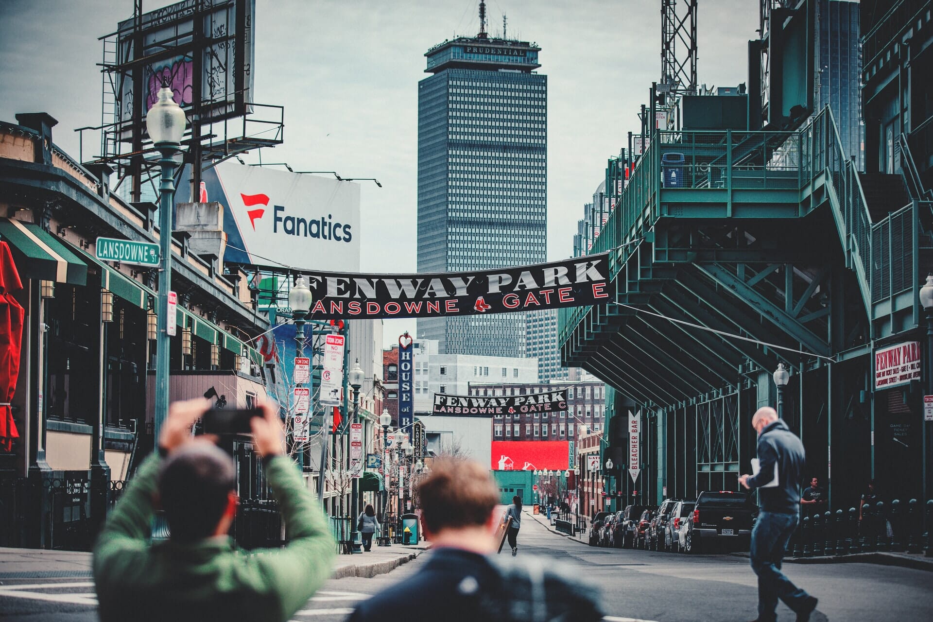 Fenway Park entrance gates along Lansdowne Street
