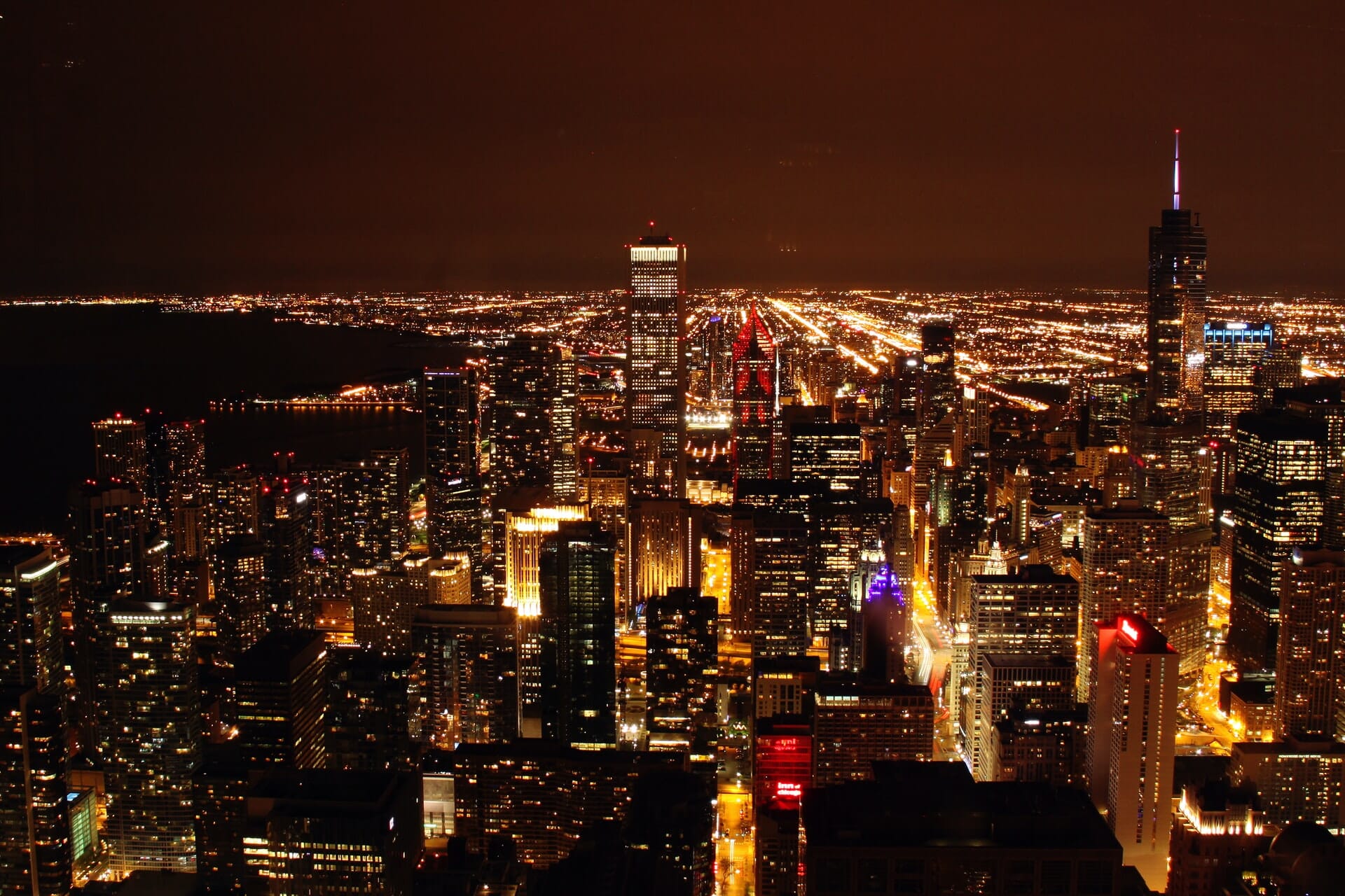 Views of downtown Chicago from the John Hancock Building