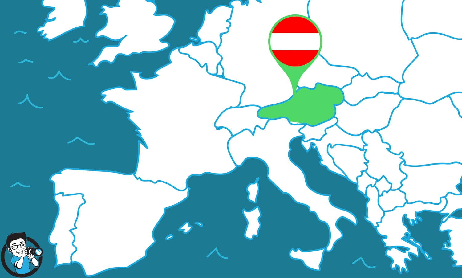 Map of Europe What to Photograph in Salzburg