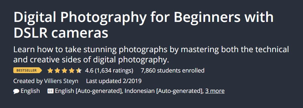 The Digital Photography for Beginners with DSLR Cameras offers a solid foundation in photography.