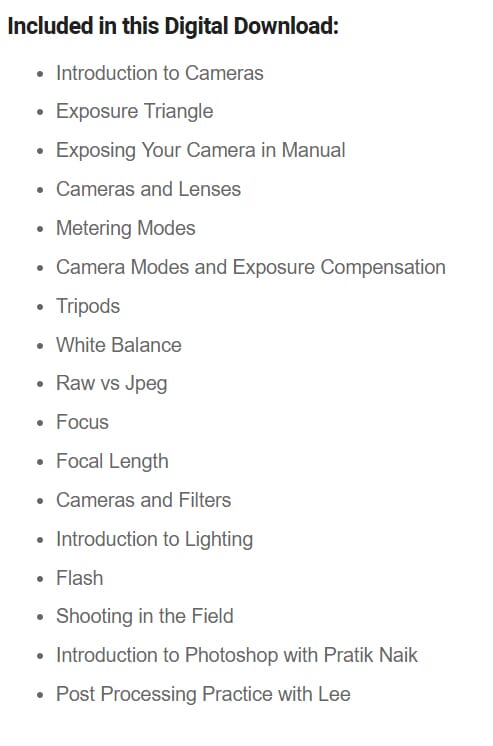 As you can see, this fStoppers course is truly comprehensive.