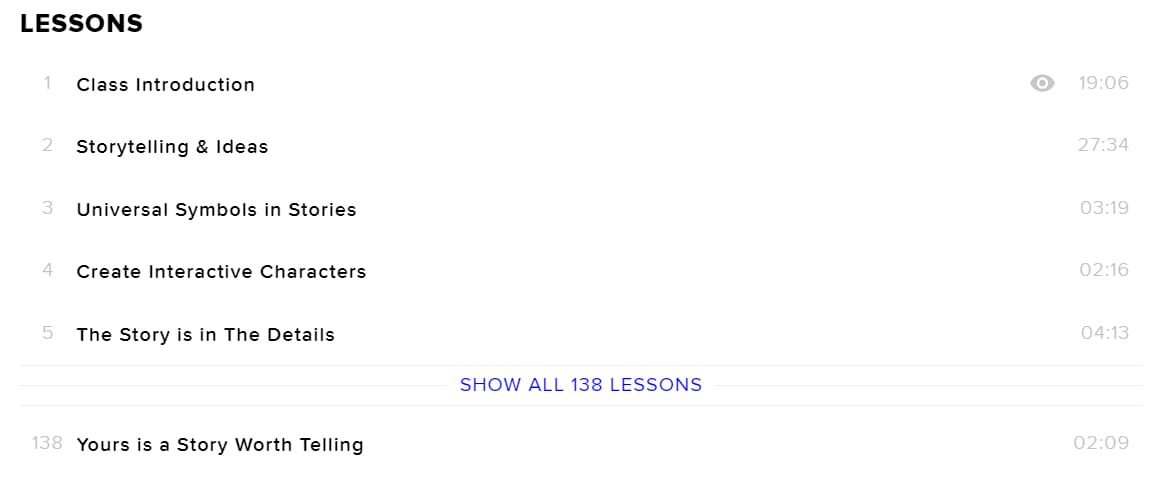 Brooke's course has some seious breadth to it, offering over 100 lessons!