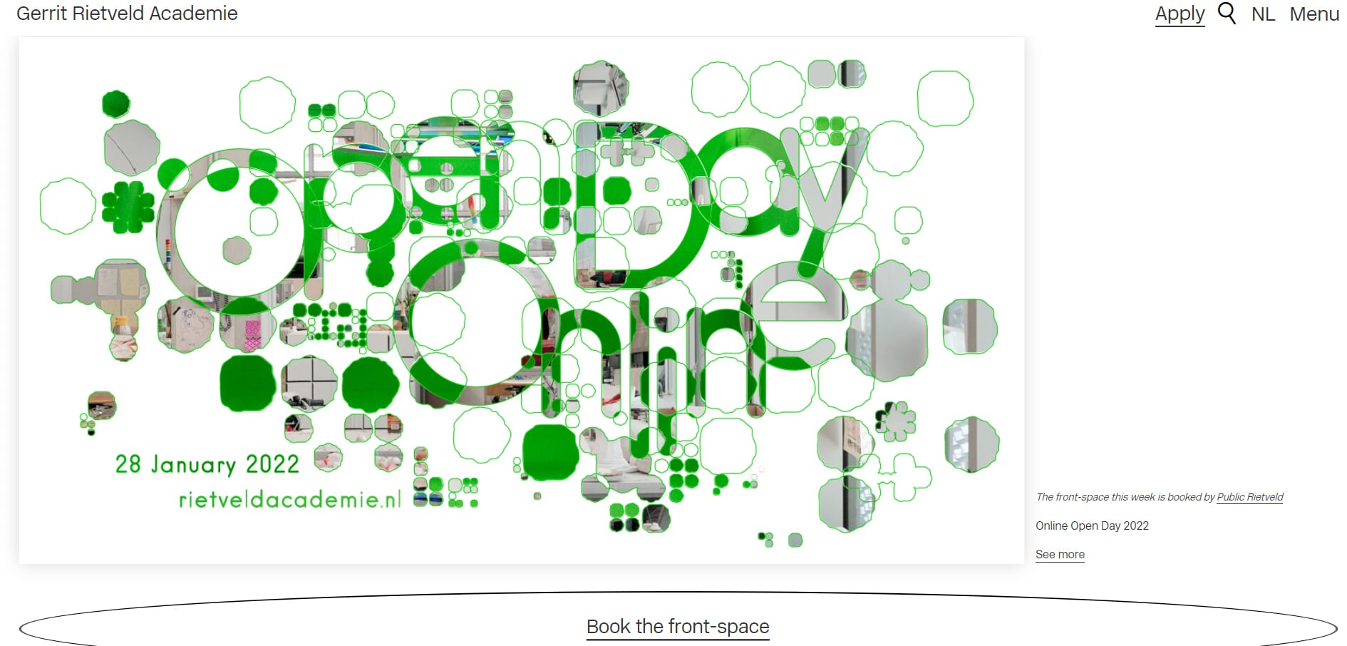 Gerrit Rietveld Academie website