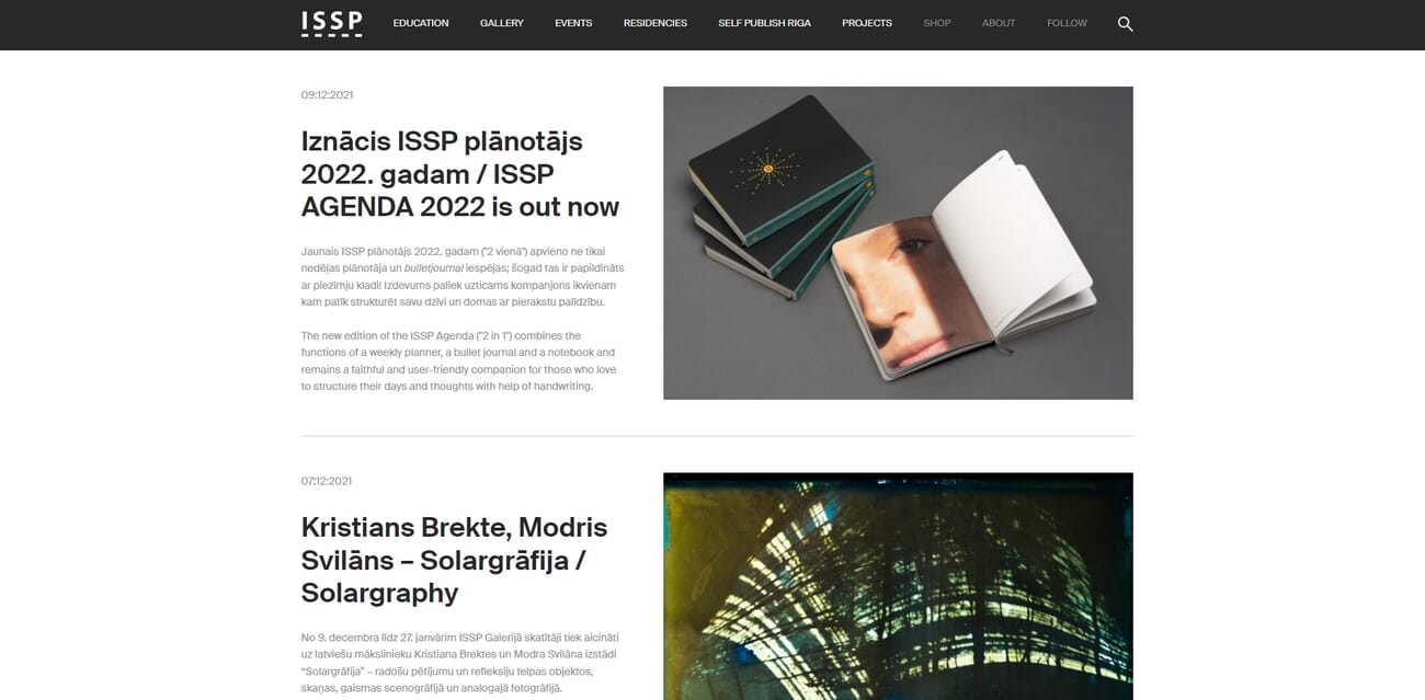 International Summer School of Photography photography program website