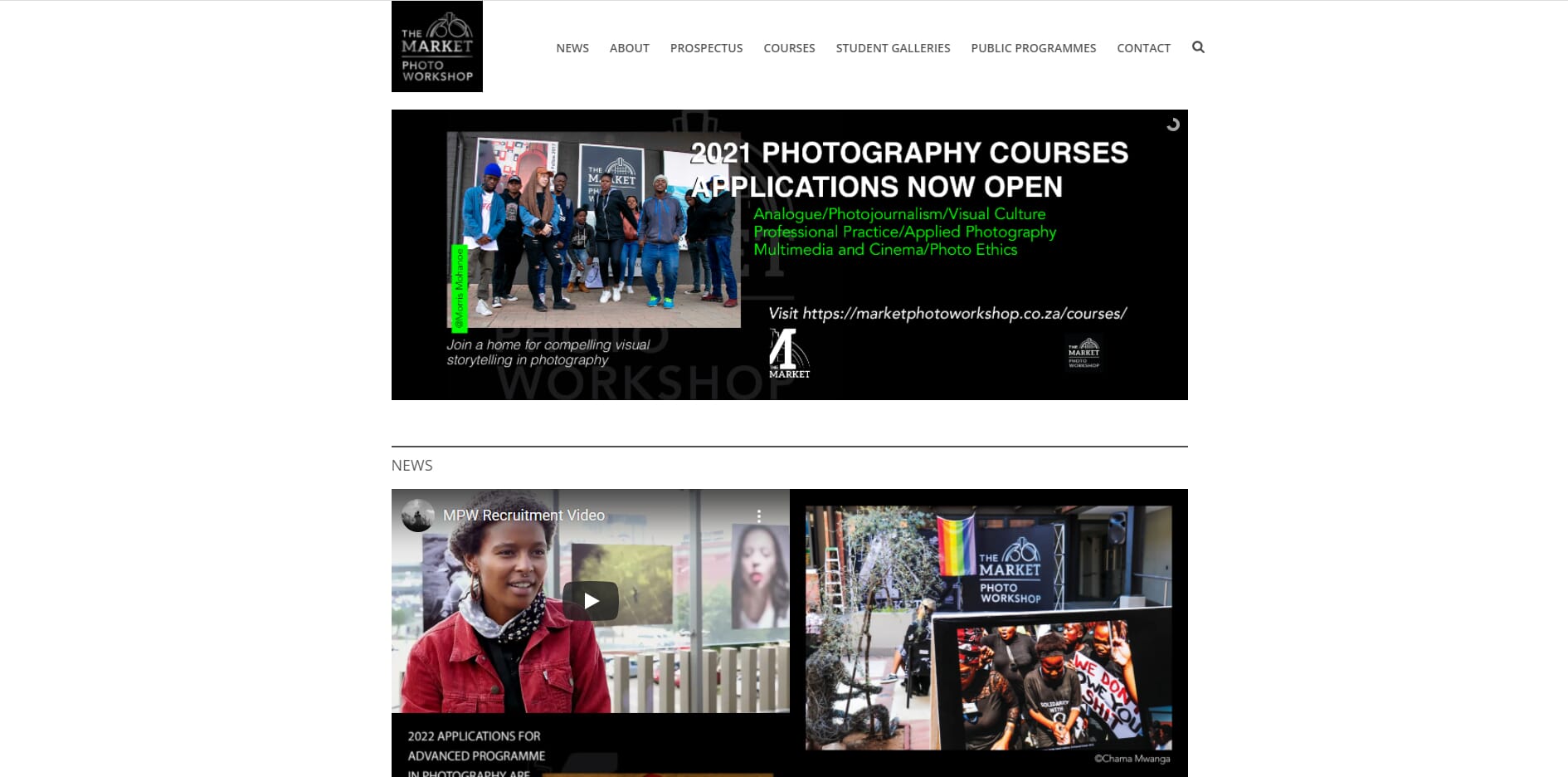The Market Photo Workshop website