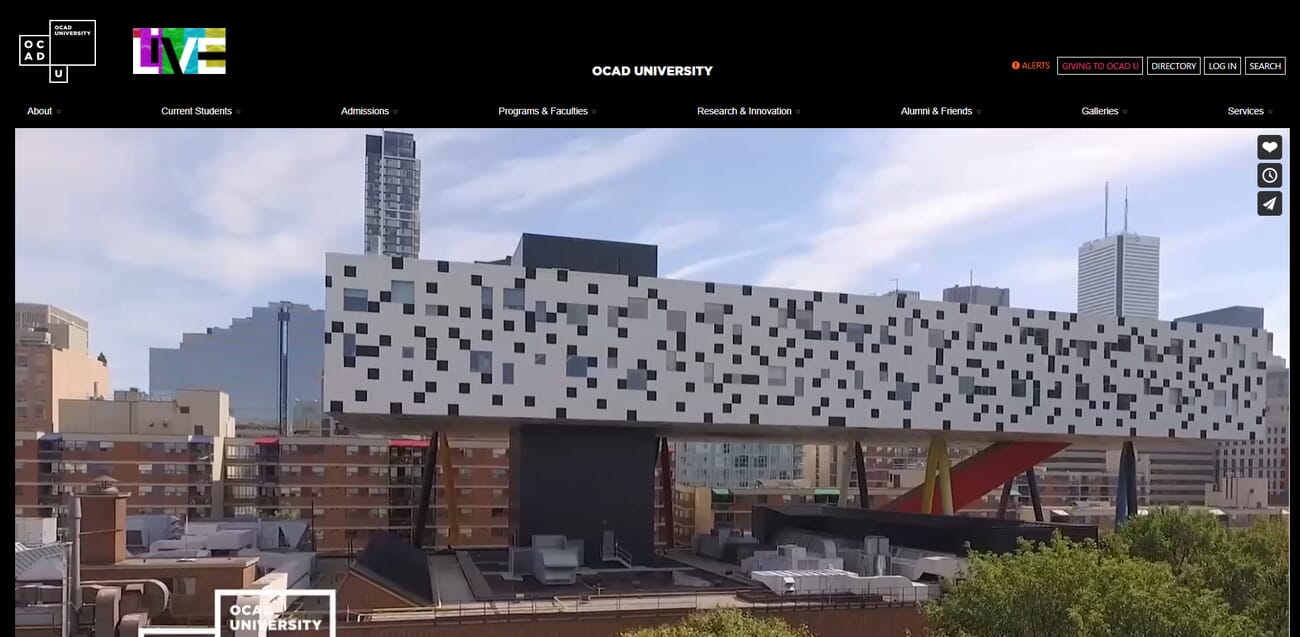 Ontario College of Art and Design University photography program website