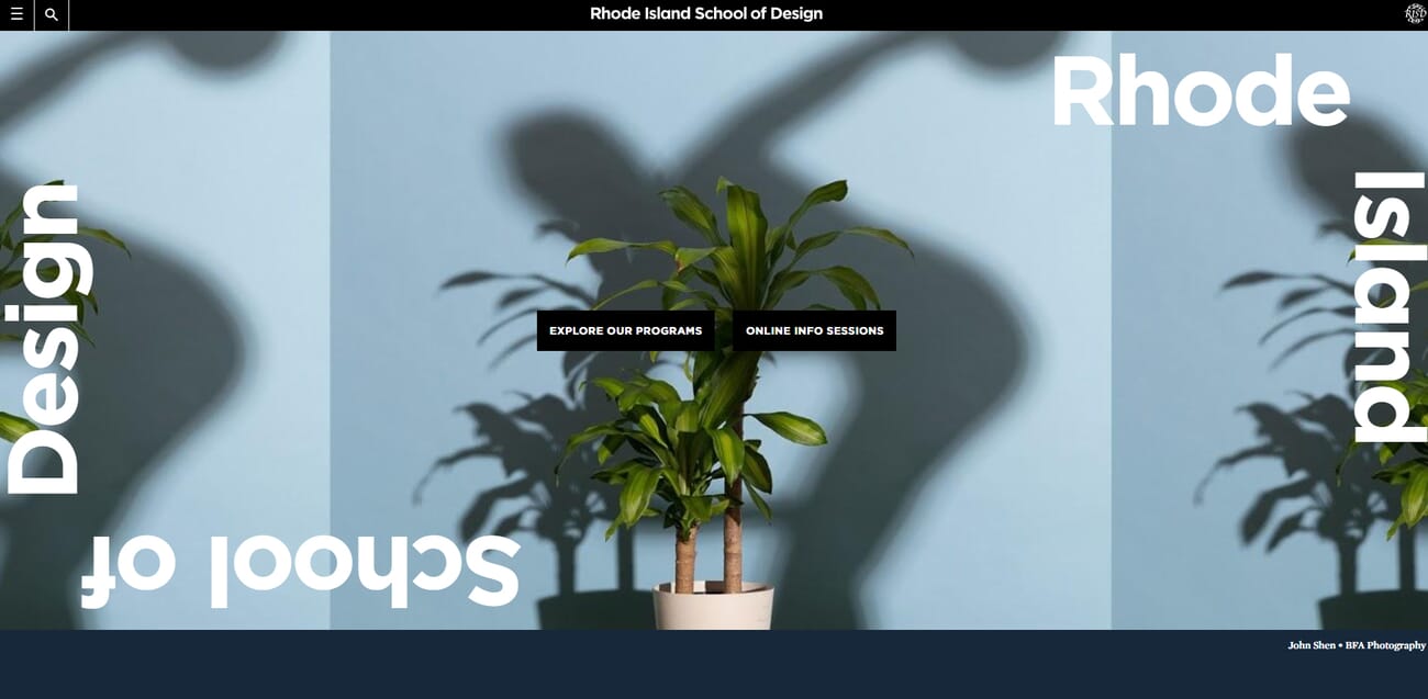 Rhode Island School of Design photography program website
