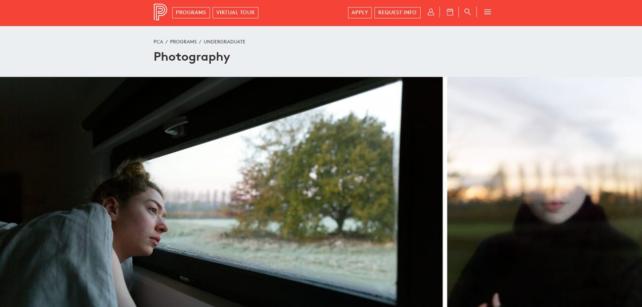 Paris College of Art photography program website