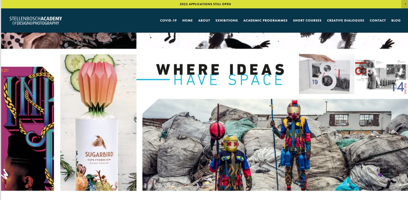 Stellenbosch Academy of Design and Photography photography program website
