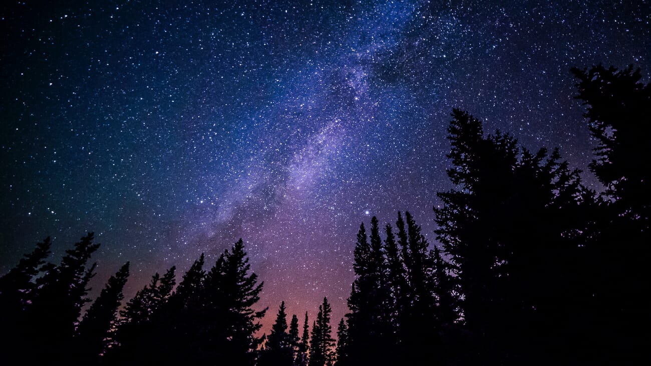Milky Way photography at night in a clear dark sky